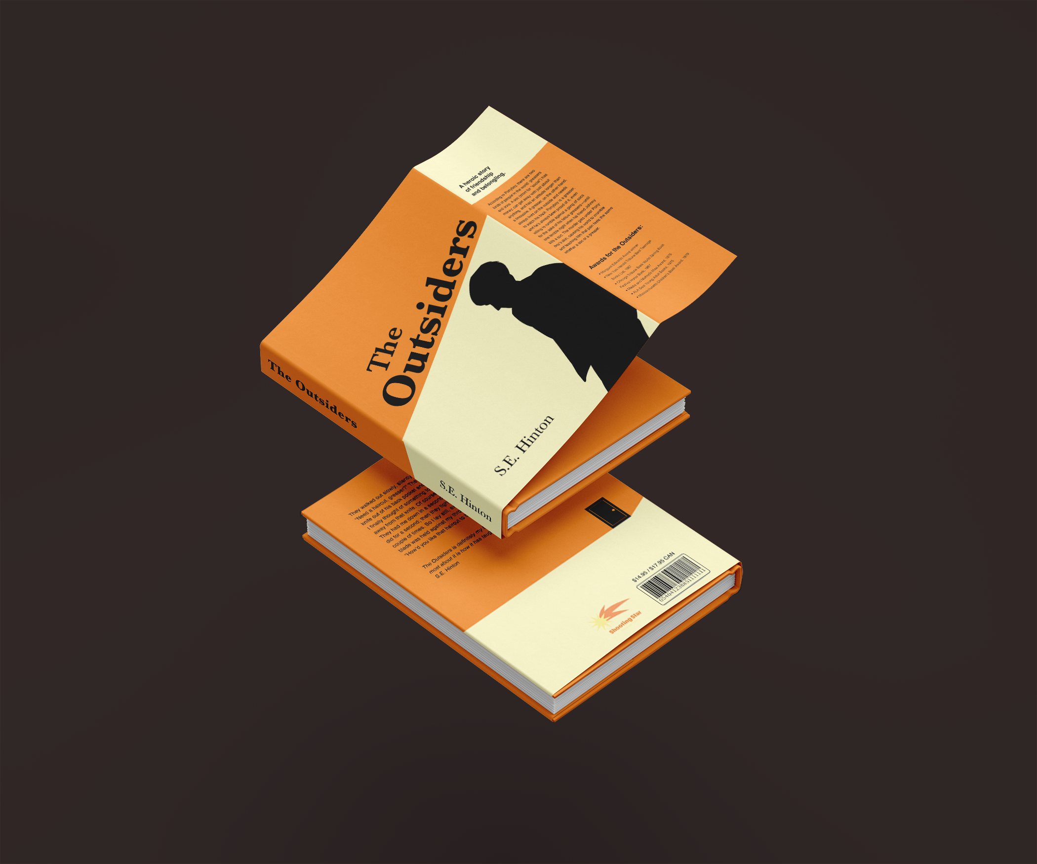 Book jacket mockup The outsiders